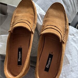 Dune London Men's Brown Suede Slip-Ons